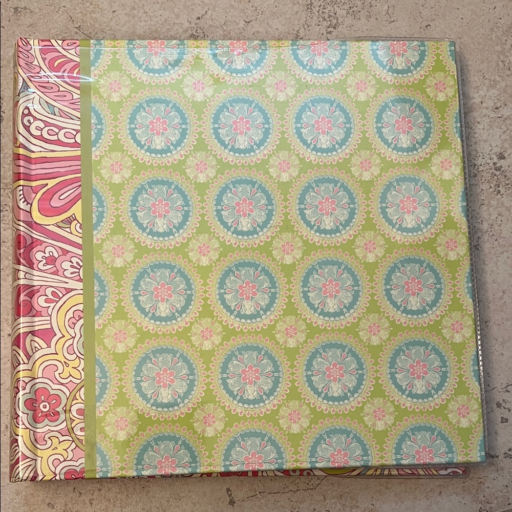 Gibson Pink and Yellow Paisley Scrapbook